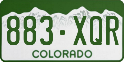 CO license plate 883XQR