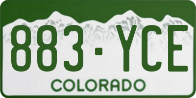 CO license plate 883YCE