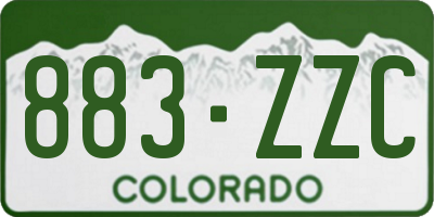 CO license plate 883ZZC