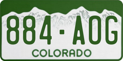 CO license plate 884AOG
