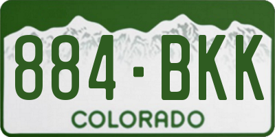 CO license plate 884BKK