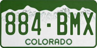 CO license plate 884BMX
