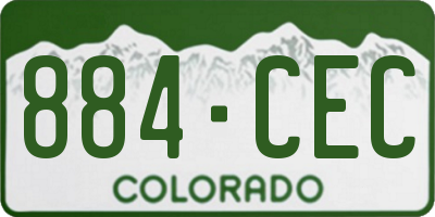 CO license plate 884CEC