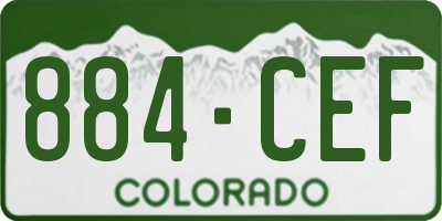 CO license plate 884CEF