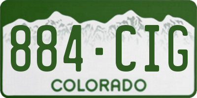 CO license plate 884CIG