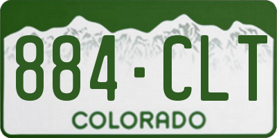 CO license plate 884CLT