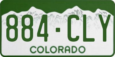 CO license plate 884CLY