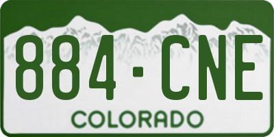 CO license plate 884CNE