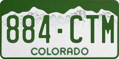 CO license plate 884CTM