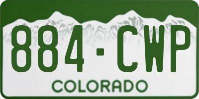 CO license plate 884CWP