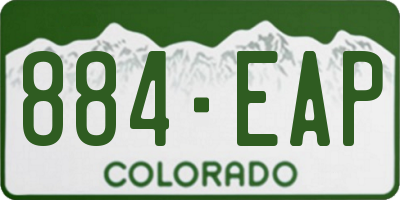 CO license plate 884EAP