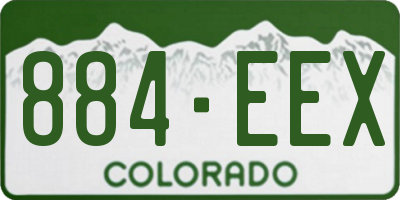 CO license plate 884EEX