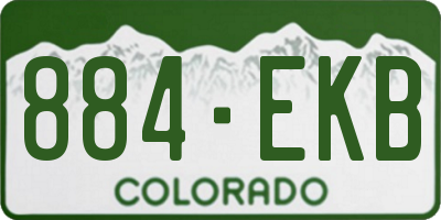 CO license plate 884EKB