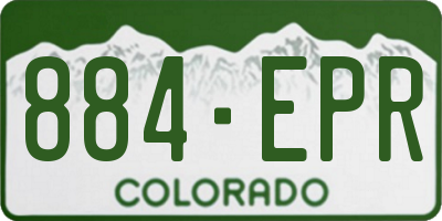 CO license plate 884EPR