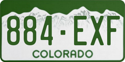 CO license plate 884EXF