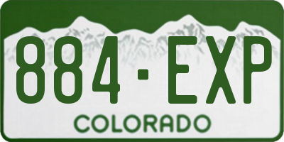 CO license plate 884EXP