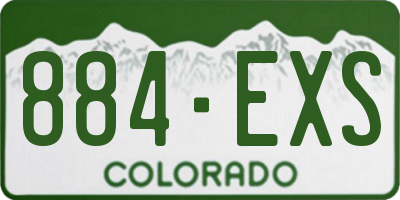 CO license plate 884EXS