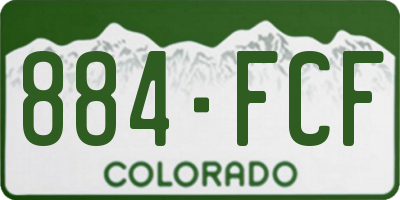 CO license plate 884FCF