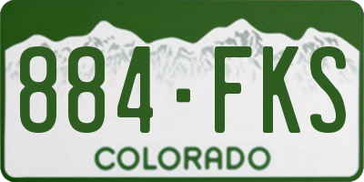CO license plate 884FKS