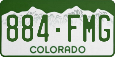 CO license plate 884FMG