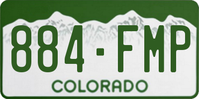 CO license plate 884FMP