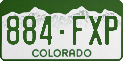 CO license plate 884FXP