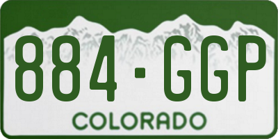 CO license plate 884GGP