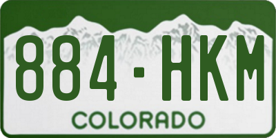 CO license plate 884HKM