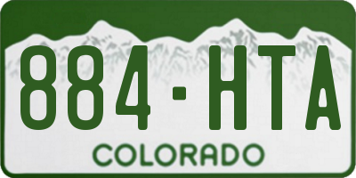 CO license plate 884HTA