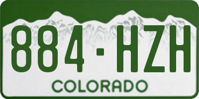 CO license plate 884HZH