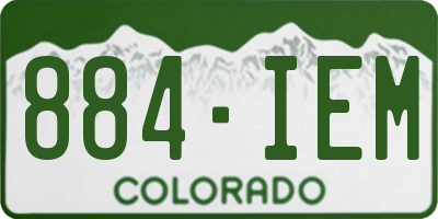 CO license plate 884IEM