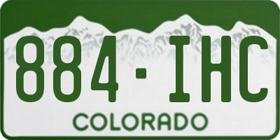 CO license plate 884IHC
