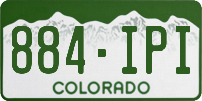 CO license plate 884IPI