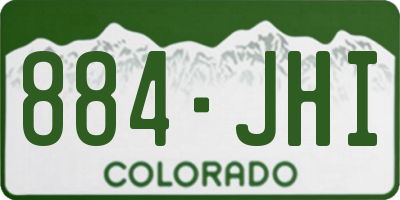CO license plate 884JHI
