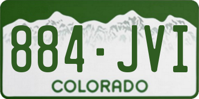 CO license plate 884JVI