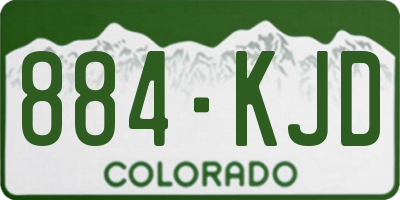 CO license plate 884KJD