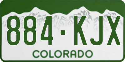 CO license plate 884KJX