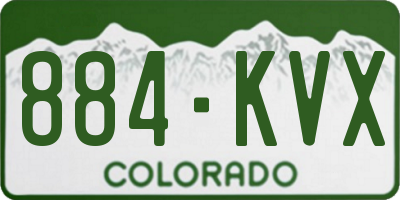 CO license plate 884KVX