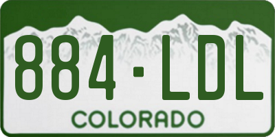CO license plate 884LDL