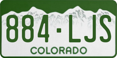 CO license plate 884LJS