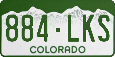 CO license plate 884LKS