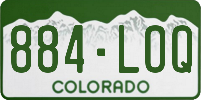 CO license plate 884LOQ