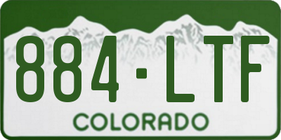 CO license plate 884LTF
