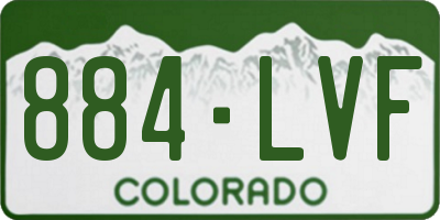 CO license plate 884LVF