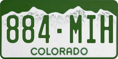CO license plate 884MIH
