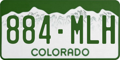 CO license plate 884MLH