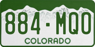 CO license plate 884MQO