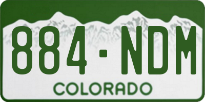 CO license plate 884NDM