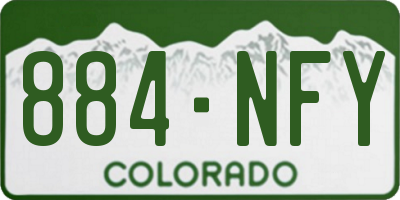 CO license plate 884NFY