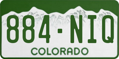 CO license plate 884NIQ